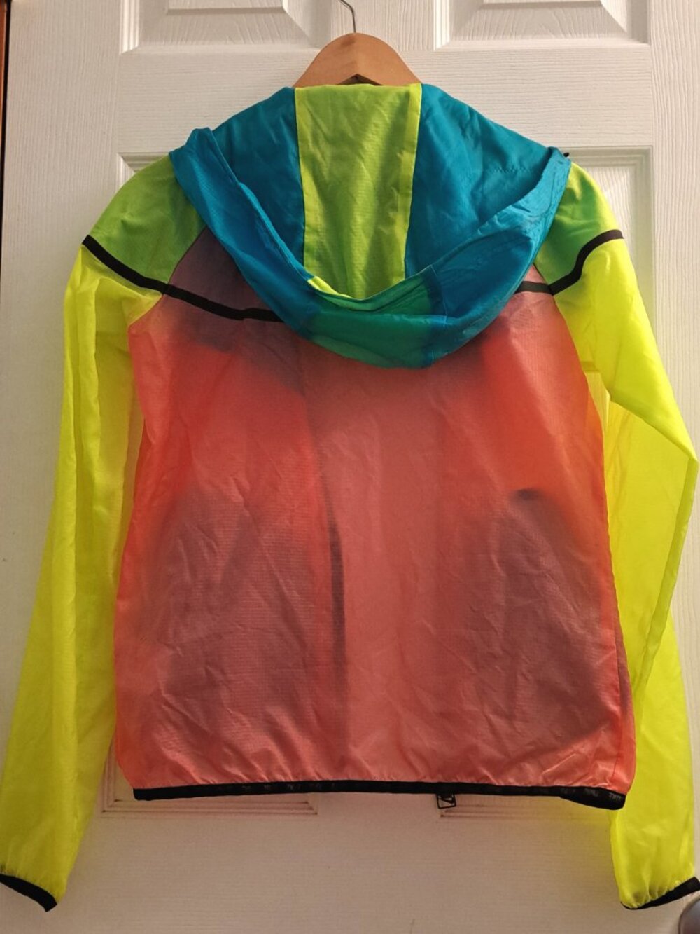 NIKE TECH Color Block woman Hyperfuse Windrunner Jacket Size Small neon 90's HTC - Picture 10 of 14